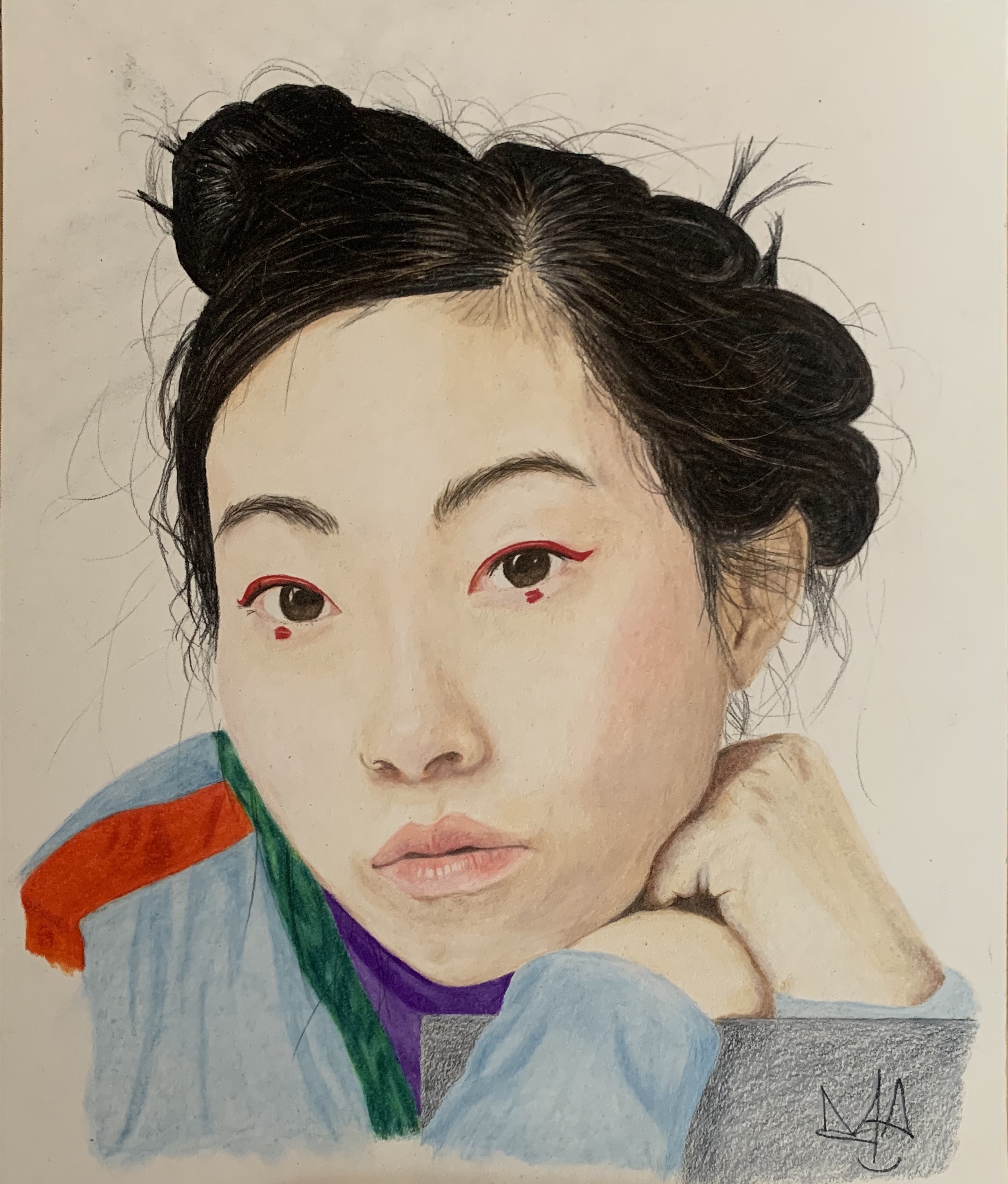 Awkwafina — colored pencil portrait